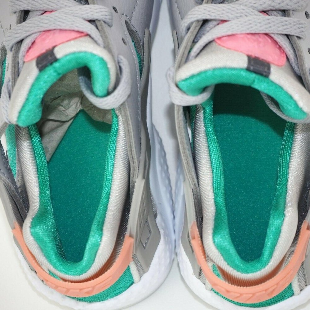 Nike Little Kids Air Huarache Running Grey White - Picture 7 of 12